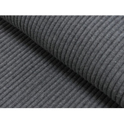 Bündchen Uni - Heavy Rib Rippe dunkelgrau